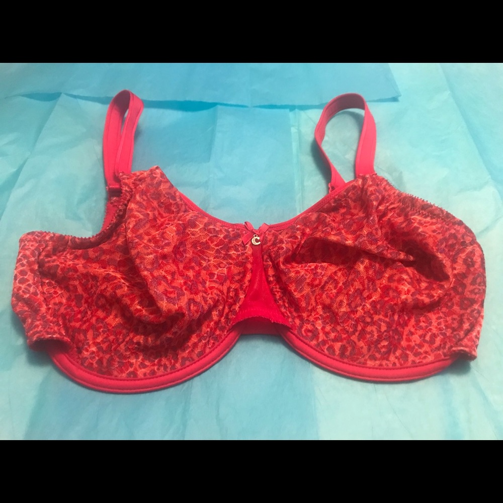 Chantelle  Minimizer Red Animal Print 36DDDD